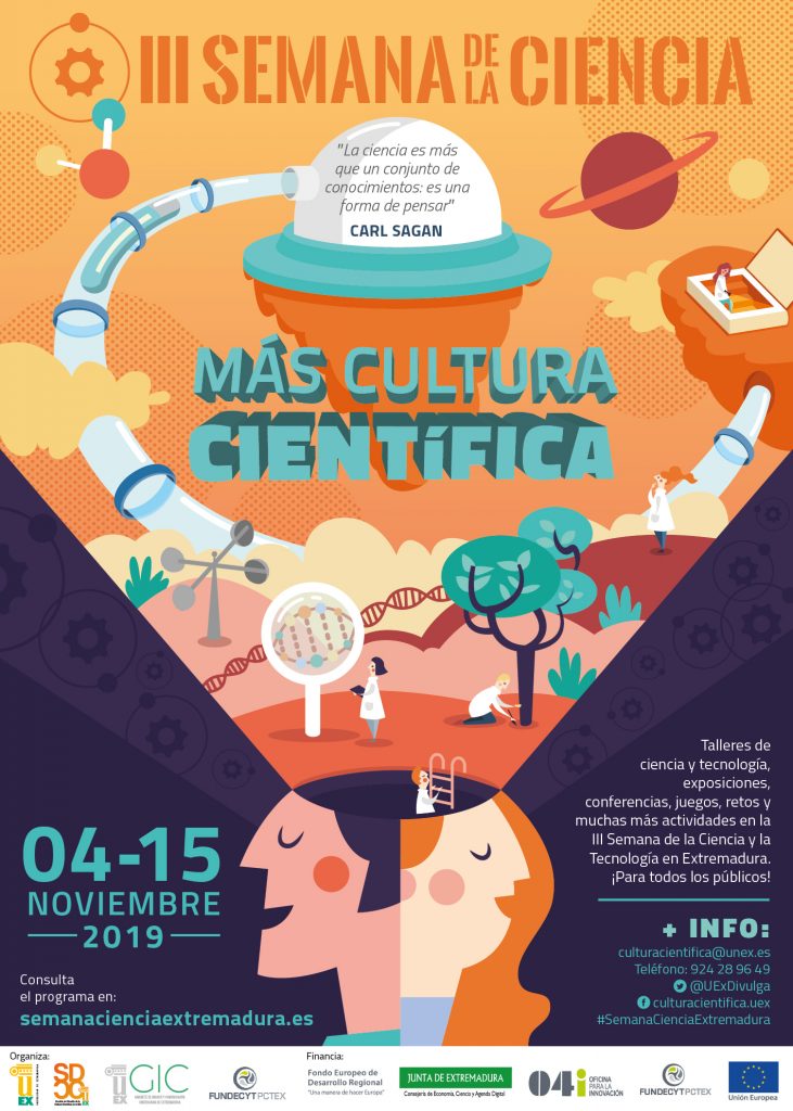Cartel de la III Semana de la Ciencia de Extremadura